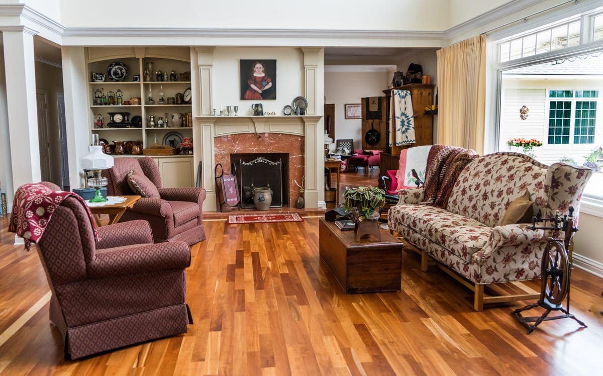 living room before its Room Reveal transformation